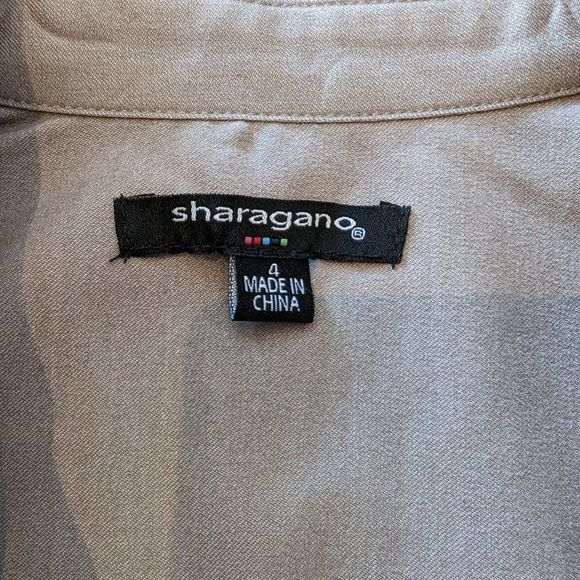 Sharagano 3/4 zip designer dress with belt and roll up sleeves Size 4 - Picture 5 of 10